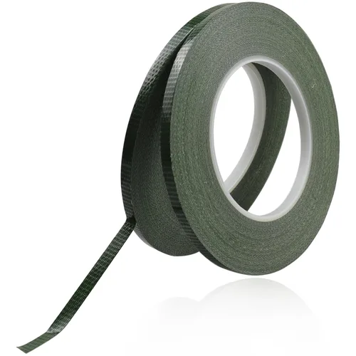 Paquete de 2 cintas de flores verdes de fuerte adherencia – 1/4 de pulgada de ancho, cinta adhesiva impermeable multiusos para bodas,