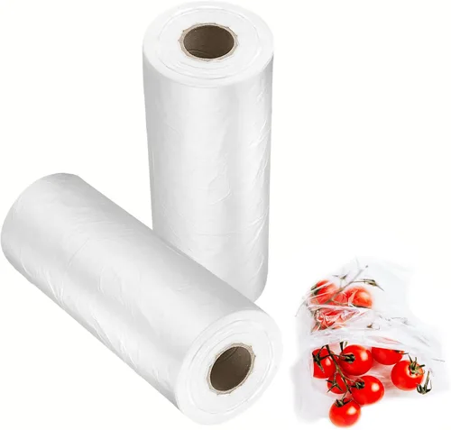 Miniatura 11 de OausTect Rollo de bolsa de plástico de 12 x 16 pulgadas, bolsas de almacenamiento de alimentos transparentes para frutas y verduras, 350 10 rollos
