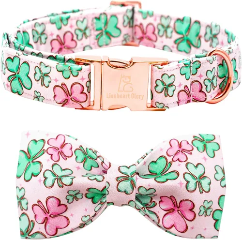 Miniatura 8 de Lionheart glory Collar de lazo para perro para el día de San Valentín, collar de perro para perros grandes, collares de perro con corazones con A