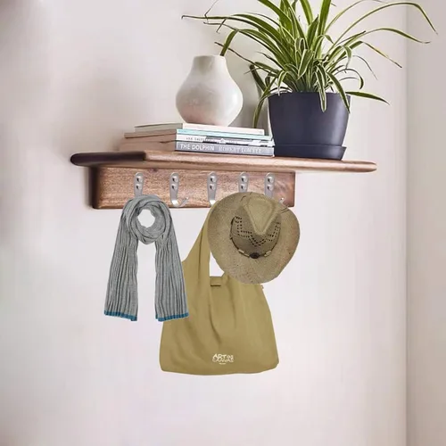 Miniatura 6 de Ganchos de pared resistentes, paquete de 8 ganchos individuales de acero inoxidable cepillado, ganchos pequeños en J para colgar ropa, chaquetas