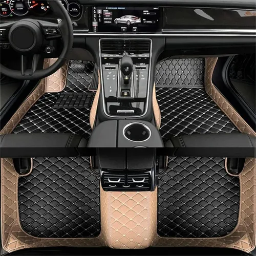 Miniatura 9 de Nuevas alfombrillas de coche personalizadas para Sedán, SUV, camioneta, alfombrillas de cuero para todo tipo de clima, Negro Alfombras para Carro