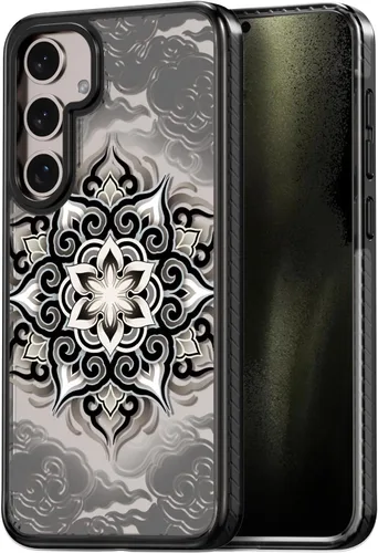 Miniatura 134 de Rosarnnah Funda compatible con Samsung Galaxy S24 Ultra, bonita estética, a la moda, divertida funda con estampado de gatito y gato, duradera a