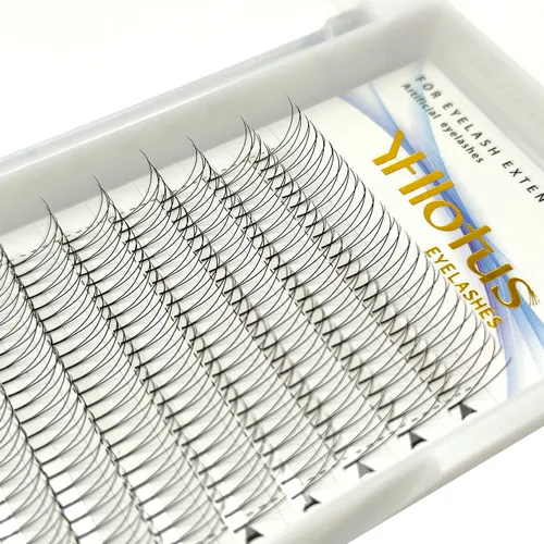 Pro Made - Extensiones de pestañas 2D con volumen de 0.004 in de grosor, tallo corto ruso, natural, suave, 0.315-0.591 in, extensiones 2D