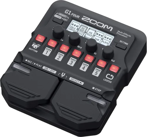 Miniatura 3 de Zoom G1 FOUR - Pedal de procesador multiefectos para guitarra, con más de 60 efectos integrados, modelado de amplificador, bucle, sección de ritmo