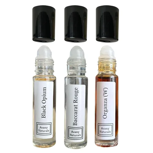 Miniatura 9 de Juego de 3 aceites de perfume para mujer, aroma inspirado en suave y limpio, fragancia corporal enrollable para capas, 0.3 fl oz (colección limpia)