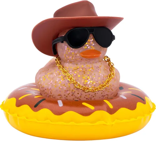 Miniatura 8 de wonuu Accesorios rosas para automóvil, sombrero de vaquero, patos de goma, decoración de tablero de automóvil, patos de goma, accesorios rosados