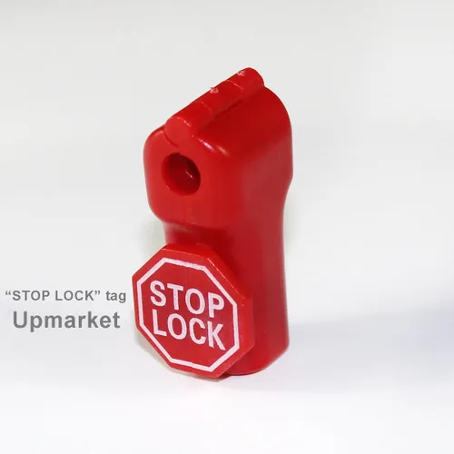 Miniatura 6 de BETERTEK Gancho de clavija para evitar el robo de barrido de productos mostrados en una clavija de alambre, cerradura de seguridad de plástico rojo
