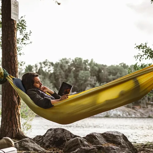 Miniatura 7 de Almohada inflable ultraligera de viaje para campamento, compresible, compacta, cómoda, ergonómica, para cuello y campamento de apoyo lumbar, Negro