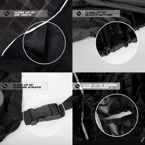Miniatura 5 de Funda Resistente Pequeña de 250cc para Motocicleta - Fundas Impermeables para Motocicletas para Almacenamiento al Aire Libre - Funda Impermeable