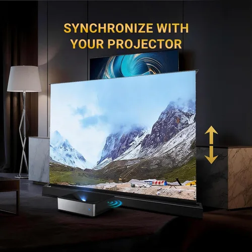 Miniatura 5 de ALR/CLR - Pantalla de proyector motorizada para proyector UST de 100 pulgadas, 95% de rechazo de luz ambiental, 4K/8K Ultra HD, Active 3D, para cine