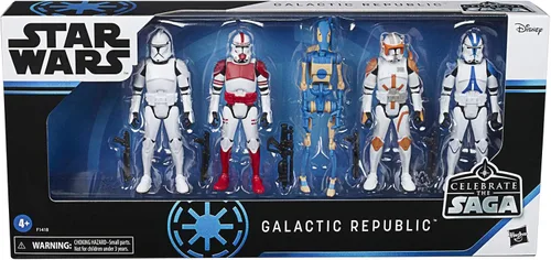Miniatura 2 de STAR WARS Celebrate The Saga Toys Galactic Republic - Juego de figuras de acción coleccionables a escala de 3.75 pulgadas, paquete de 5 para niños a