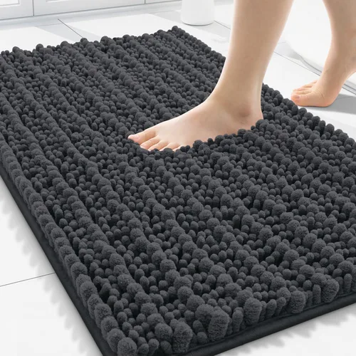 Miniatura 179 de Smiry Alfombras de Baño 24x16 pulgadas, Alfombras de Baño de Chenilla Extra Suaves y Absorbentes, Respaldo de Goma Antideslizante, Lavable a Máquina