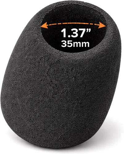 Miniatura 6 de Stagg WS-S35/B5 Cinco Pack Espuma Parabrisas Para Estudio Micrófono Condensador - Negro