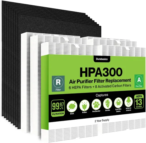 Miniatura 8 de Durabasics Juego de 3 filtros HEPA para filtros purificadores de aire HPA300 Honeywell y Honeywell HPA300 – Compatible con purificador de aire