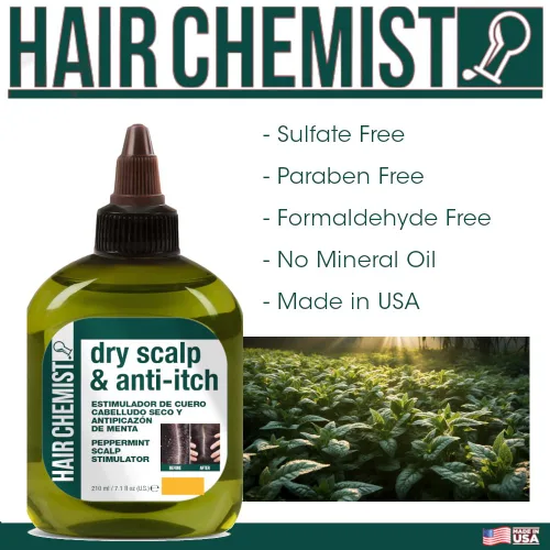 Miniatura 6 de Hair Chemist Estimulador de cuero cabelludo de menta para cuero cabelludo seco y antipicazón, solución calmante de 7.1 onzas