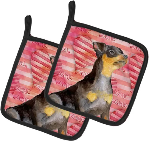 Miniatura 30 de Caroline's Treasures BB9655PTHD - Juego de soportes para ollas de cocina resistentes al calor, almohadillas calientes para horno, 7 1/2 x 7 1/2