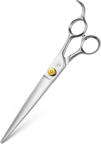 Gold Mantis - Tijeras profesionales para perros, 8.0 pulgadas, corte recto para cabello grueso y largo