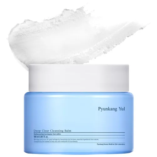 Pyunkang Yul PKY - Bálsamo limpiador facial transparente profundo, todo en uno, para eliminación de maquillaje pesada, acabado hidratado con aceite