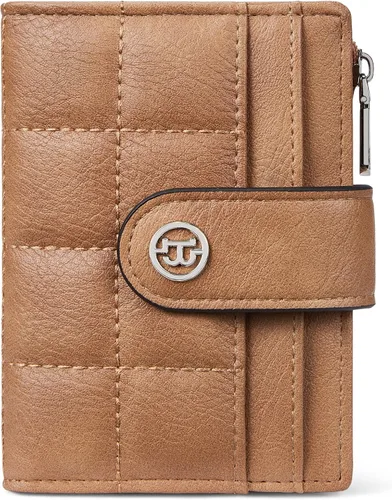 Miniatura 11 de BOSTANTEN - Cartera pequeña para mujer de cuero con bloqueo RFID, tarjetero plegable compacto con cremallera y bolsillo para monedas, Pequeña