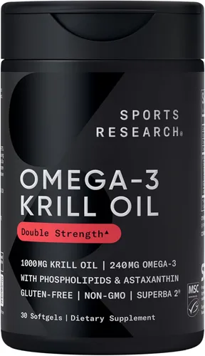 Miniatura 10 de Aceite de krill antártico (doble fuerza) 0.035 oz con astazantina. 60 cápsulas blandas. Suministro para 2 meses