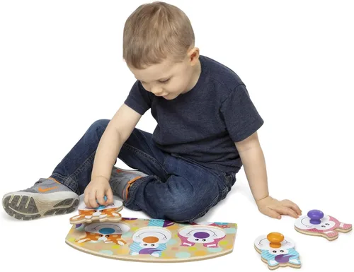 Miniatura 4 de Melissa & Doug First Play - Rompecabezas de madera de animales de granja (3 piezas)