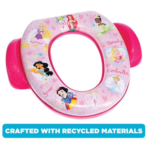 Miniatura 2 de Disney Princess "Loving Life" - Asiento suave para orinal y asiento de entrenamiento para ir al baño, cojín suave, entrenamiento para ir al baño