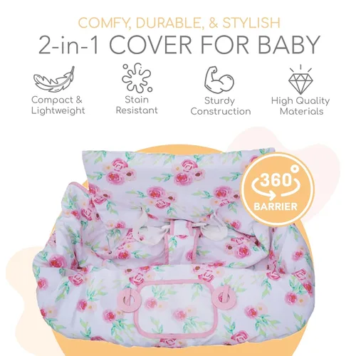 Miniatura 2 de Binxy Baby 2-en-1 Funda cómoda para silla alta y carrito de compras para bebé, funda cómoda para carrito de comestibles, funda universal para En