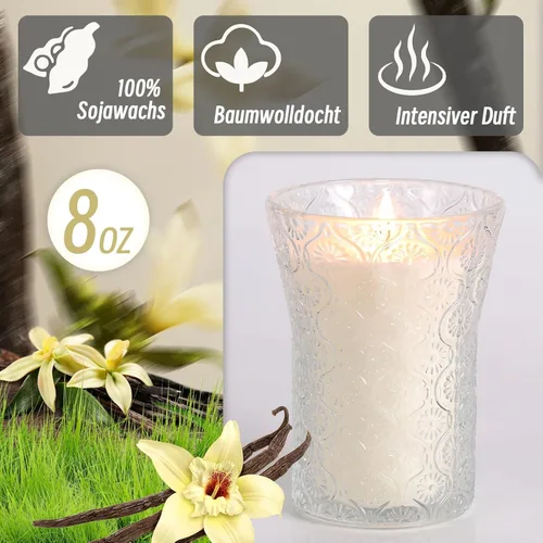 Miniatura 3 de HAVITI Vela perfumada de azúcar de vainilla, velas de tarro de soja Galentines para el día de San Valentín, regalo para hombres y mujeres, velas