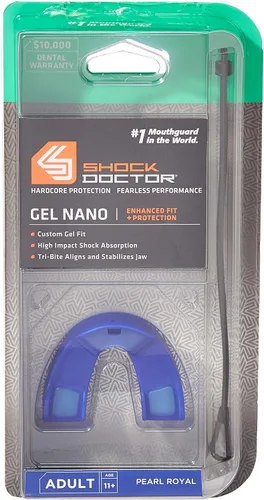 Miniatura 4 de Shock Doctor Gel Nano Convertible Protector Bucal (Pearl carbono, adulto)