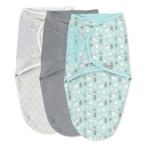 Miniatura 19 de SwaddleMe - Manta original orgánica, talla S/M, de 0 a 3 meses, paquete de 2 (cielos estrellados)