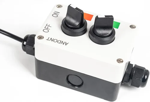 Miniatura 10 de Luz de señal LED Andon de 2 pilas con zumbador, rojo/verde, encendido/apagado/flash, interruptor selector ABB, adaptador de corriente industrial