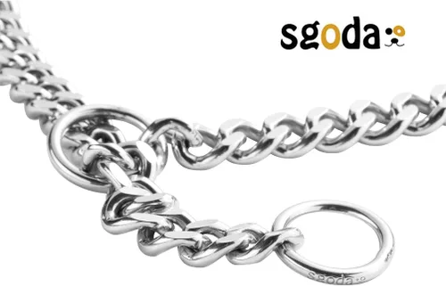 Miniatura 4 de SGODA Collar de estrangulador de entrenamiento para perros, SUS304, 16 pulgadas, 0.098 in