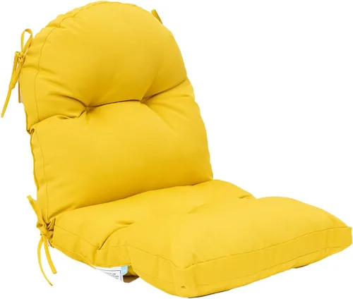 Miniatura 14 de QILLOWAY Cojín copetudo para silla de exterior, impermeable, 43 x 20 x 4 pulgadas, antideslizante, almohadilla de repuesto para muebles de mimbre