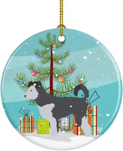 Miniatura 26 de Caroline's Treasures American Toy Fox Terrier - Adorno de cerámica de Navidad para colgar en el árbol de Navidad, decoración para el hogar, Navidad