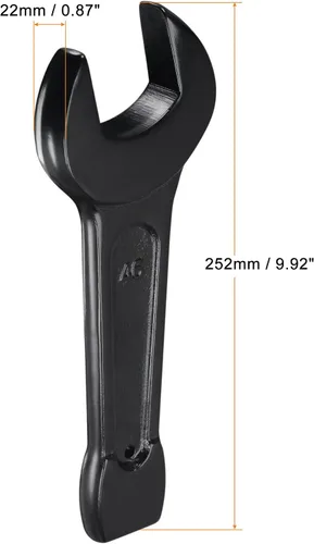 Miniatura 2 de uxcell Llave de golpe de extremo abierto de 1.811 in, herramienta de mano de llave de cabeza única de acero de alta resistencia