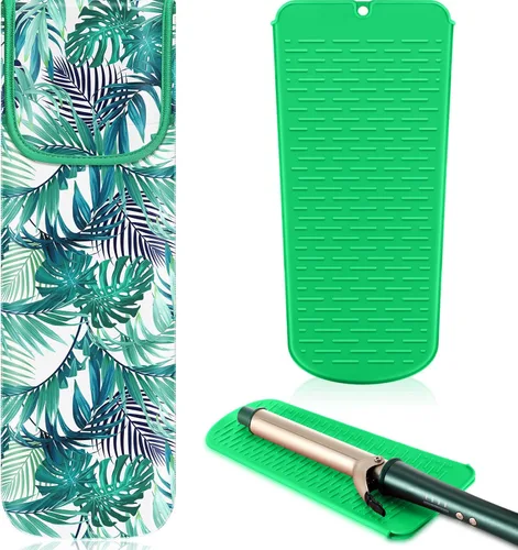 Miniatura 13 de Shappy 2 Piezas Funda de Viaje para Rizador Resistente al Calor Funda Porta Plancha Plana Manga de Neopreno Porta Alisador y Bolsa Plana