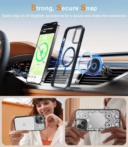 Miniatura 426 de Goodon para iPhone 15 Pro Max con protector de pantalla de privacidad, compatible con Magsafe, funda translúcida mate a prueba de golpes - Linda