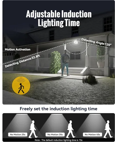 Miniatura 6 de Luz solar para interiores y exteriores, 3000 lm, luz solar para cobertizo con diseño de rotación, impermeable, 5 modos