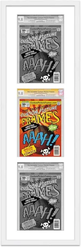Miniatura 87 de Marco negro para cómics graduados Marco completo de cómics con paspartú de conservación negro y acrílico de grado UV Hecho para exhibir (6)