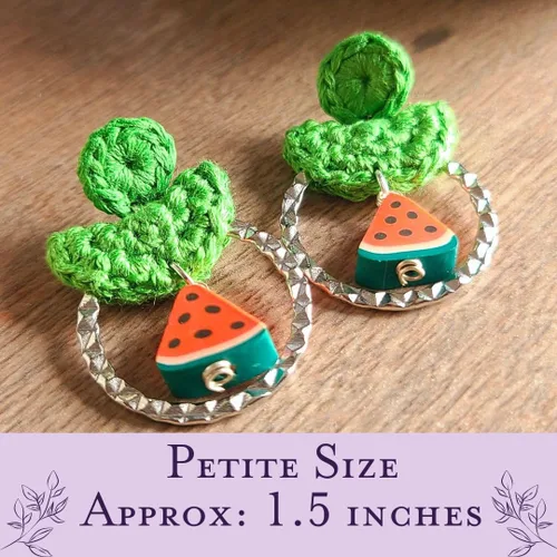 Miniatura 4 de Aretes de sandía para mujer, lindos aretes de verano, aretes de declaración verde fruta, primavera