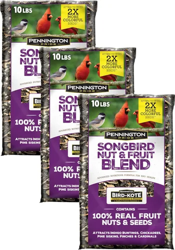 Miniatura 10 de Pennington - Songbird Nut & Fruit - Mezcla de semillas para pájaros silvestres, 10 libras