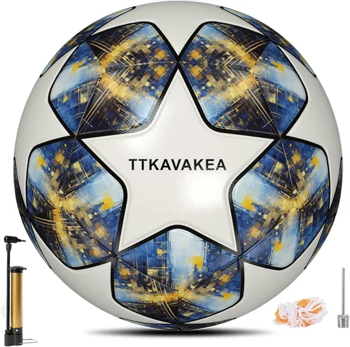 Miniatura 7 de Soccer Ball Size 5,Waterproof PU Leather,Official Match Ball