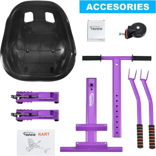 Miniatura 6 de Hishine Accesorio de asiento para aeropatineta de 6.5 a 10 pulgadas, diseño mejorado sin necesidad de correas de velcro, kit de conversión Go Kart
