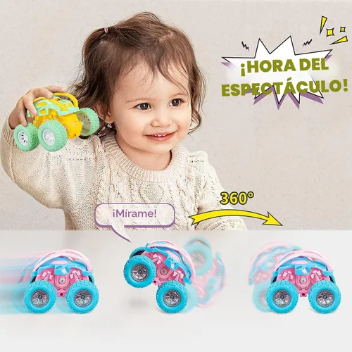 Miniatura 5 de LODBY Juguetes de Coches para Regalos de Niñas de 2, 3 y 4 Años, Juguetes de Coches de Retroceso para Niños Pequeños de 2-6 Años, Camiones Monstruo