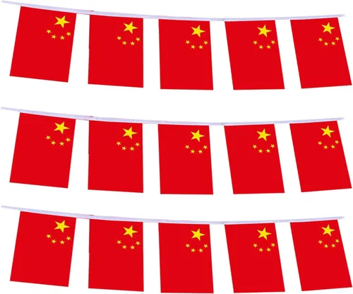 Miniatura 20 de Bandera de Colombia, bandera colombiana, pequeña cadena de banderas de Colombia, mini banderas colombianas, utilizada para fiestas, escuela, eventos