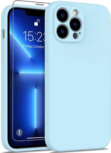 Miniatura 39 de DEENAKIN Funda de silicona compatible con iPhone 12 con protector de pantalla, mejora la protección de la cámara, funda protectora suave y flexible