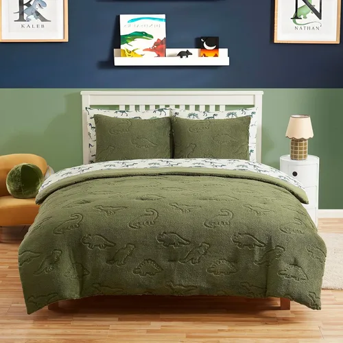 Miniatura 28 de Juego de ropa de cama para niños en una bolsa para niños y niñas, juego de sábanas impresas y edredón, individual, Waterbury Marble Mármol Waterbury