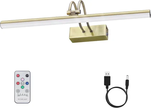 Miniatura 13 de RAIFOOLLY Luz de imagen, luces de imagen para pared inalámbricas, luces de imagen de 16 pulgadas con temporizador y regulable, luces de pared a