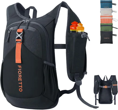 FIORETTO Mochila de senderismo de 15L para mujeres y hombres, mochila mini plegable, ligera, pequeña mochila de día para camping, viaje, al aire