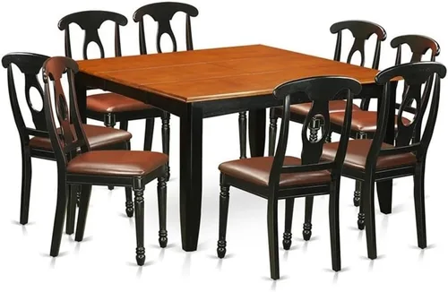 Miniatura 14 de East West Furniture PFKE5-BCH-LC - Juego de comedor de 5 piezas para 4 personas, incluye una mesa de comedor cuadrada con hoja de mariposa y 4